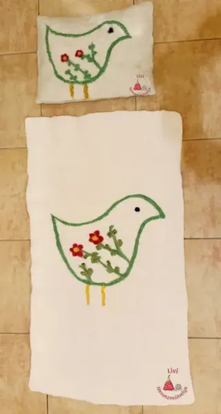 Nemez szaunapad takaró és párna_eredmény Nemez szaunapad takaró és párna_eredmény